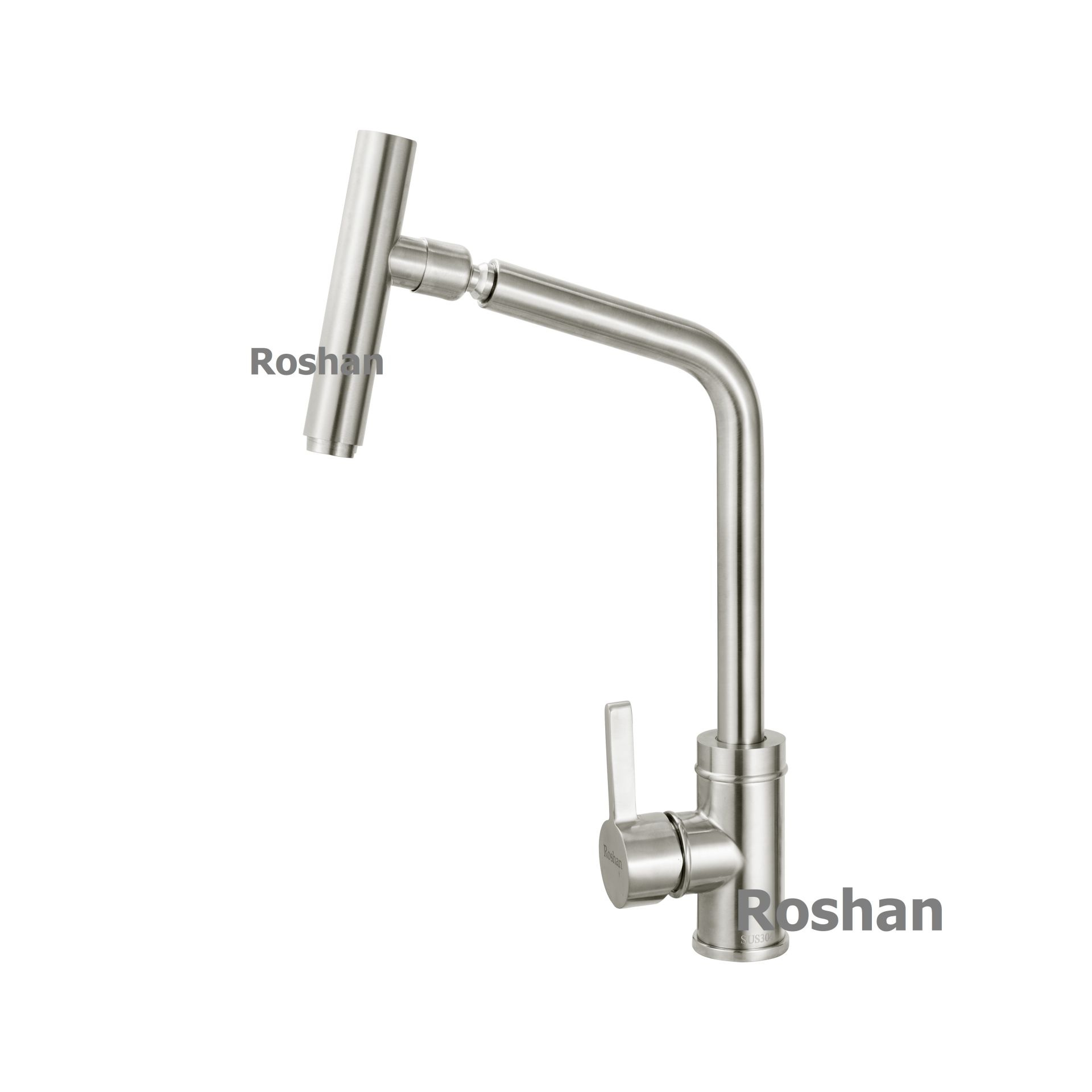 Vòi chén inox mờ Nóng Lạnh Roshan Basic R502